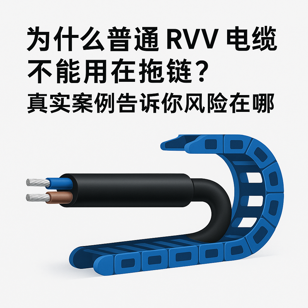 为什么通俗 RVV 电缆不可用在拖链？？？？？？真实案例告诉你危害在哪